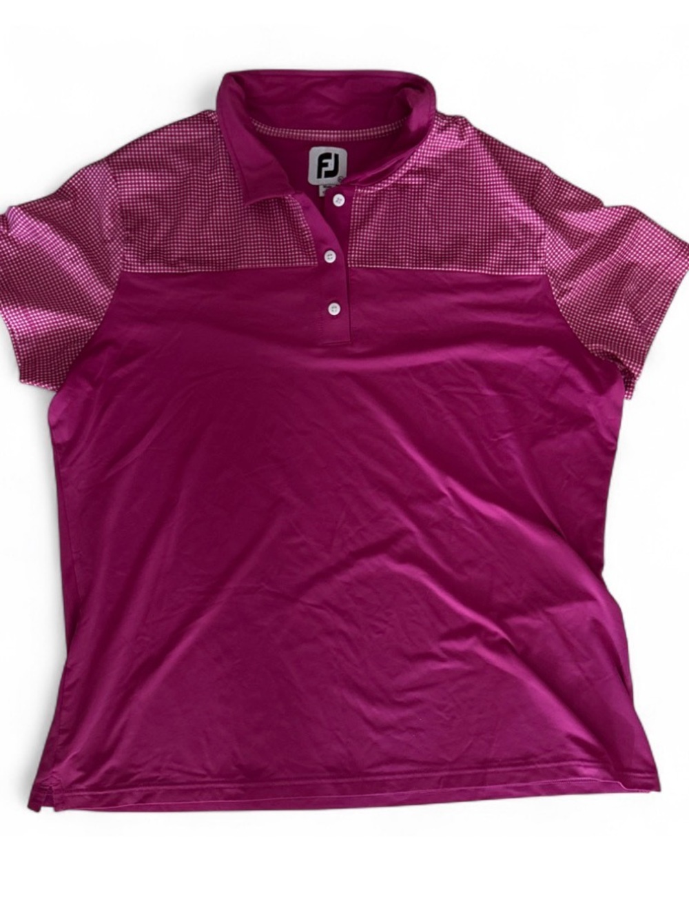 FootJoy Women's Pink Button-Front Golf Polo